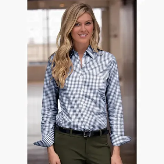 Vantage Women's Easy-Care Gingham Check Shirt — view 28