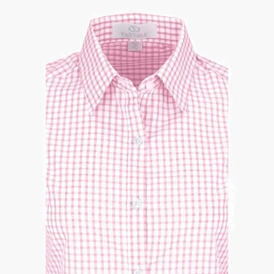 Vantage Women's Easy-Care Gingham Check Shirt — view 31