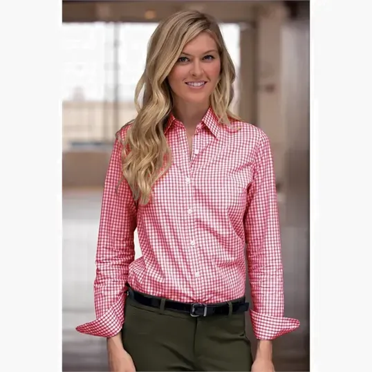 Vantage Women's Easy-Care Gingham Check Shirt — view 34