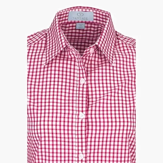 Vantage Women's Easy-Care Gingham Check Shirt — view 35