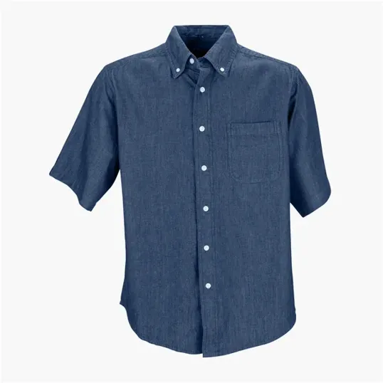 Vantage Men's Short-Sleeve Hudson Denim Shirt — view 2