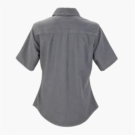 Women's Short-Sleeve Hudson Denim Shirt — view 7