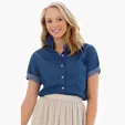 Women's Short-Sleeve Hudson Denim Shirt — view 8