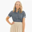 Women's Short-Sleeve Hudson Denim Shirt — view 9