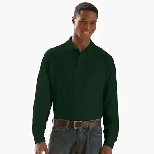 Vantage Long Sleeve Soft-Blend Double-Tuck Pique Polo — view 27