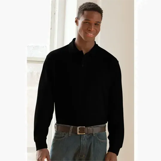 Vantage Long Sleeve Soft-Blend Double-Tuck Pique Polo — view 33