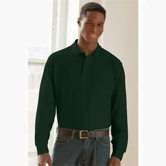 Vantage Long Sleeve Soft-Blend Double-Tuck Pique Polo — view 34