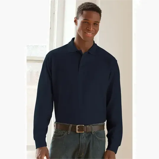Vantage Long Sleeve Soft-Blend Double-Tuck Pique Polo — view 35