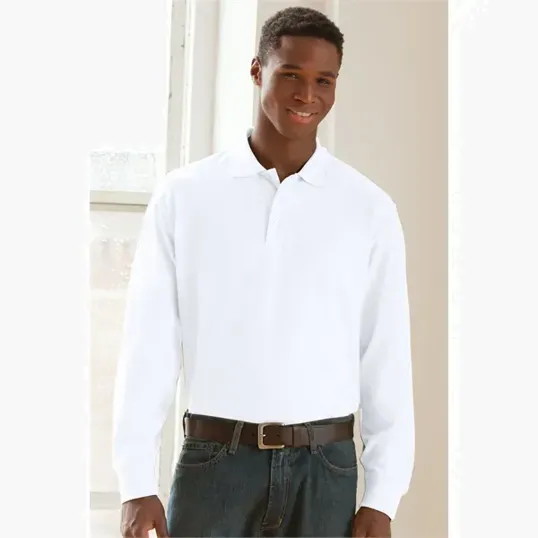 Vantage Long Sleeve Soft-Blend Double-Tuck Pique Polo — view 39