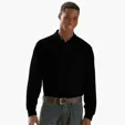 Vantage Long Sleeve Soft-Blend Double-Tuck Pique Polo — view 26