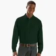 Vantage Long Sleeve Soft-Blend Double-Tuck Pique Polo — view 27