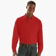 Vantage Long Sleeve Soft-Blend Double-Tuck Pique Polo — view 29