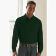 Vantage Long Sleeve Soft-Blend Double-Tuck Pique Polo — view 34