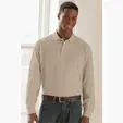 Vantage Long Sleeve Soft-Blend Double-Tuck Pique Polo — view 38