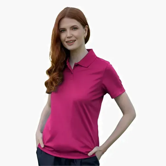 Women's Omega Solid Mesh Tech Polo by Vansport — view 86