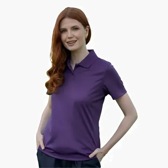 Women's Omega Solid Mesh Tech Polo by Vansport — view 99
