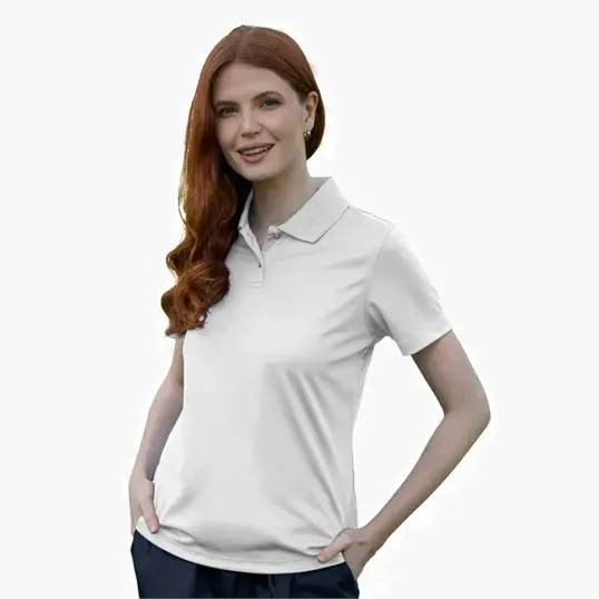 Women's Omega Solid Mesh Tech Polo by Vansport — view 105
