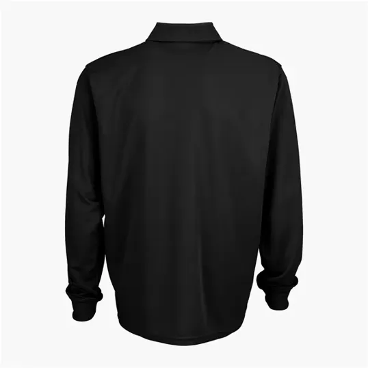 Vansport Omega Long Sleeve Solid Mesh Tech Polo — view 3