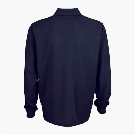 Vansport Omega Long Sleeve Solid Mesh Tech Polo — view 6