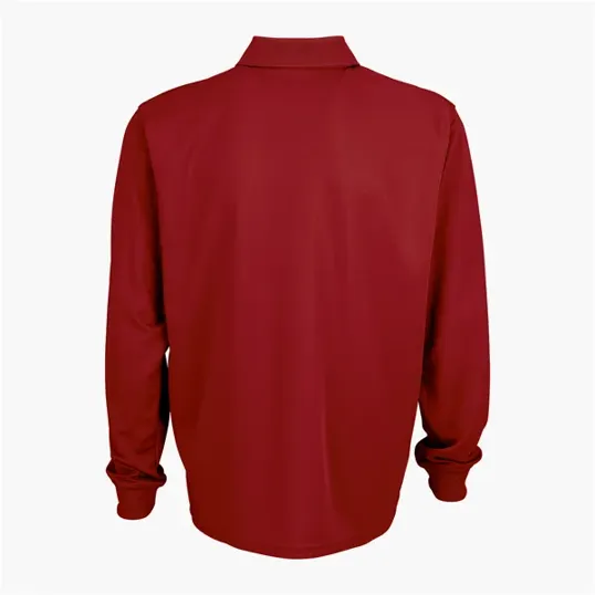 Vansport Omega Long Sleeve Solid Mesh Tech Polo — view 11