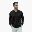 Vansport Omega Long Sleeve Solid Mesh Tech Polo — view 13