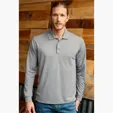 Vansport Omega Long Sleeve Solid Mesh Tech Polo — view 21