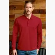 Vansport Omega Long Sleeve Solid Mesh Tech Polo — view 30