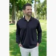 Vansport Omega Long Sleeve Solid Mesh Tech Polo — view 31