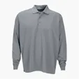 Vansport Omega Long Sleeve Solid Mesh Tech Polo — view 4