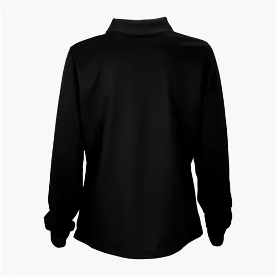 Vansport Women's Omega Long Sleeve Solid Mesh Tech Polo — view 3
