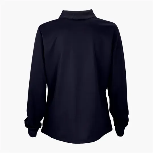 Vansport Women's Omega Long Sleeve Solid Mesh Tech Polo — view 7
