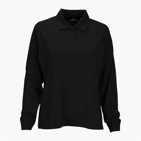 Vansport Women's Omega Long Sleeve Solid Mesh Tech Polo — view 11