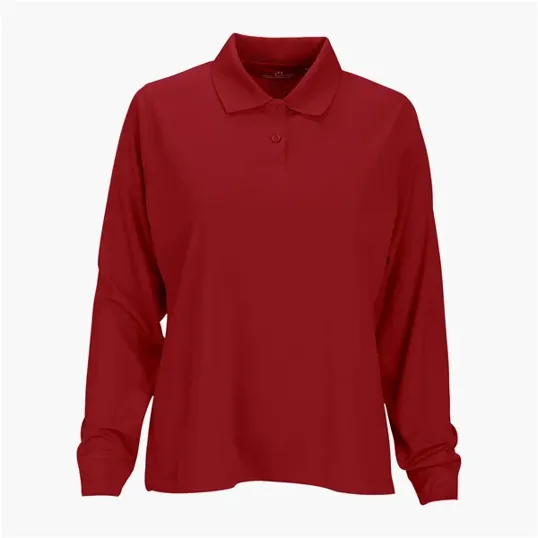 Vansport Women's Omega Long Sleeve Solid Mesh Tech Polo — view 13