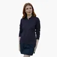 Vansport Women's Omega Long Sleeve Solid Mesh Tech Polo — view 17