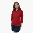 Vansport Women's Omega Long Sleeve Solid Mesh Tech Polo — view 19