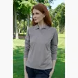Vansport Women's Omega Long Sleeve Solid Mesh Tech Polo — view 31