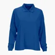Vansport Women's Omega Long Sleeve Solid Mesh Tech Polo — view 8
