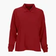 Vansport Women's Omega Long Sleeve Solid Mesh Tech Polo — view 13