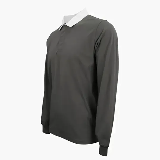Rugby Polo Long Sleeve 100% Cotton Jersey — view 2