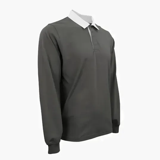 Rugby Polo Long Sleeve 100% Cotton Jersey — view 3