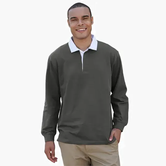 Rugby Polo Long Sleeve 100% Cotton Jersey — view 13