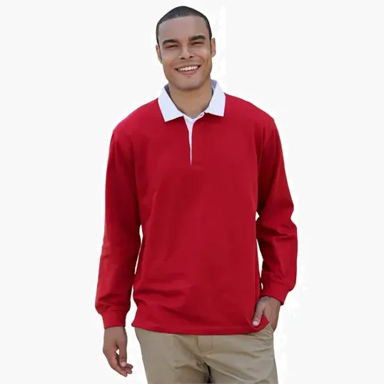 Rugby Polo Long Sleeve 100% Cotton Jersey — view 14