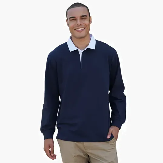 Rugby Polo Long Sleeve 100% Cotton Jersey — view 15