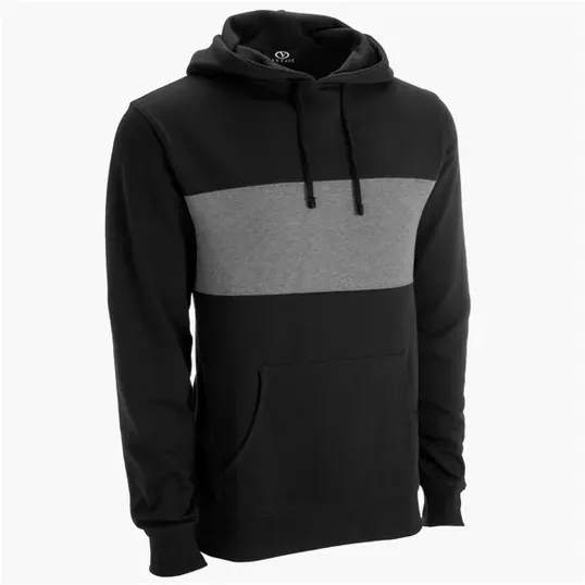 Premium Cotton Blocked Fleece Pullover Hoodie — view 2