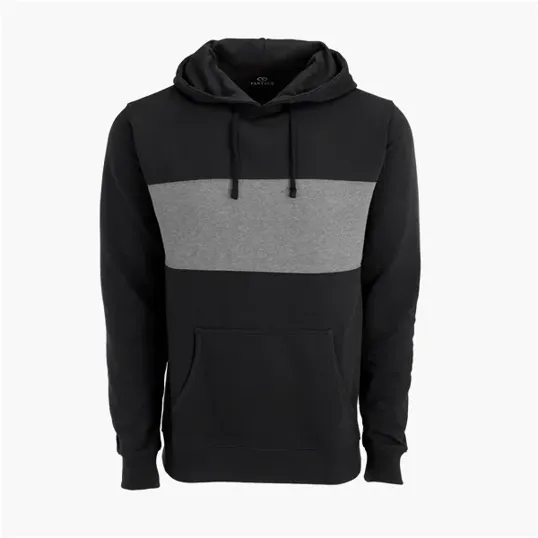 Premium Cotton Blocked Fleece Pullover Hoodie — view 4