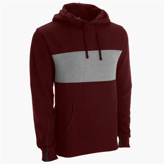 Premium Cotton Blocked Fleece Pullover Hoodie — view 8