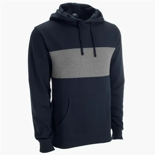 Premium Cotton Blocked Fleece Pullover Hoodie — view 12