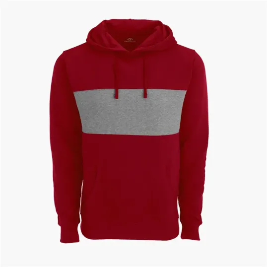 Premium Cotton Blocked Fleece Pullover Hoodie — view 18