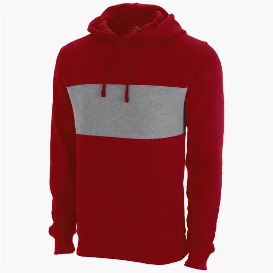 Premium Cotton Blocked Fleece Pullover Hoodie — view 19