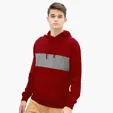 Premium Cotton Blocked Fleece Pullover Hoodie — view 25